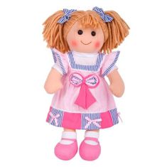 Bigjigs Toys Látková panenka Georgie 38 cm