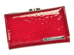 Gregorio Luxusní dámská kožená peněženka Ema croco, červená