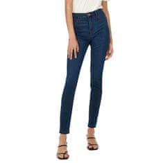 Jacqueline de Yong Dámské džíny JDYTULGA Skinny Fit 15266427 Dark Blue Denim (Velikost XS/32)