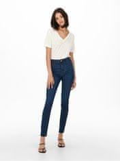 Jacqueline de Yong Dámské džíny JDYTULGA Skinny Fit 15266427 Dark Blue Denim (Velikost XS/32)