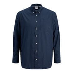 Jack&Jones Plus Pánská košile JJEOXFORD Slim Fit 12190444 Navy Blazer (Velikost 5XL)