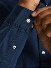 Jack&Jones Plus Pánská košile JJEOXFORD Slim Fit 12190444 Navy Blazer (Velikost 5XL)