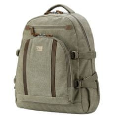 Troop London TRP0257 Velký batoh z přírodní bavlny 25 L, NTB 15,6 - Khaki