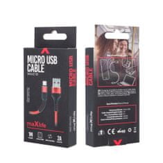 maXlife Nabíjecí kabel MXUC-01 Micro USB s rychlým nabíjením 2A, červený