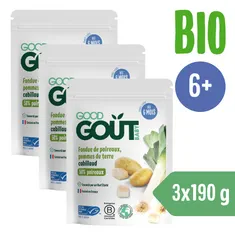 Good Gout BIO Pórek s brambůrkem a treskou 3x (190 g)