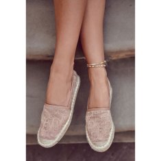 Klasické dámské prolamované espadrilky Nude velikost 39