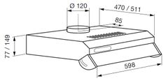 Soler&Palau Digestoř HP-60 E N Plus, šířka 60 cm, 3 rychlosti, LED osvětlení (2x 3W), kovový tukový filtr, průtok vzduchu až 272 m³/h, výkon 115 W, bílá