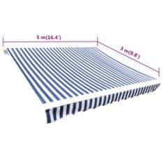 Petromila Plachta na markýzu modro-bílá 500 x 300 cm plátěná