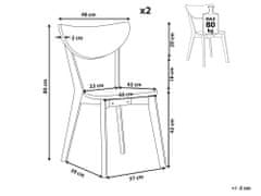 Beliani Sada 2 jídelních židlí bílá ROXBY