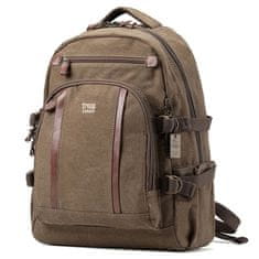 Troop London TRP0257 Velký batoh z přírodní bavlny 25 L, NTB 15,6 - Hnědý