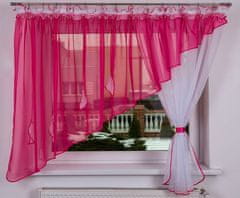 Strefa Firan Ready Curtain, Lima 370x150 cm, tmavě růžová, pravá