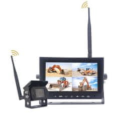 tss GROUP TFT7HDW Monitor 7" bezdrátový set, 4kanálový 4split 12/24V