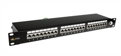 Solarix Patch panel Solarix 24 x RJ45 CAT6 STP černý 1U SX24-6-STP-BK