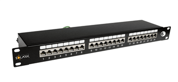 Solarix Patch panel Solarix 24 x RJ45 CAT6 STP černý 1U SX24-6-STP-BK