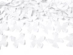 Paris Dekorace Konfety vystřelovací bílé motýlky, 60cm