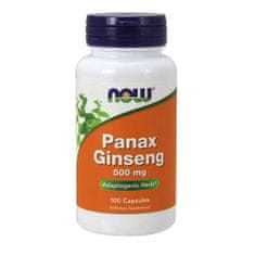 NOW Foods Panax Ginseng, 500 mg, 100 kapslí