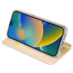 Dux Ducis Skin knížkové pouzdro na iPhone 14 PRO MAX 6.7" Gold