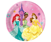 Papírové talíře Ariel, Tiana a Bella Disney Princess - 8 ks / 19,5 cm