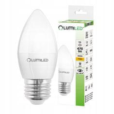 LUMILED 10x LED žárovka E27 SVÍČKA 5W = 40W 3000K LUMILED