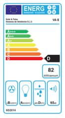 Soler&Palau Komínová digestoř VA-60 E, šířka 60 cm, 3+1 rychlosti, moderní design, senzorové dotykové ovládaní, LED osvětlení (2x 2,5W), kovový tukový filtr, průtok vzduchu až 603 m³/h, výkon 260 W, lesklá bílá