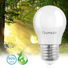 LUMILED 6x LED žárovka E27 P45 5W = 40W 470lm 3000K Teplá bílá 180°