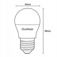 LUMILED 6x LED žárovka E27 P45 5W = 40W 470lm 3000K Teplá bílá 180°