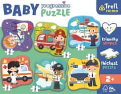 Trefl Baby puzzle Povolání a vozidla 6v1 (2-6 dílků)