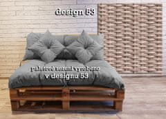 My Best Home Polstr LUCA vzorovaný SET - DESIGN 53 - sedák 120x80 cm, opěrka 120x40 cm, 2x polštáře 30x30 cm, paletové prošívané sezení Mybesthome