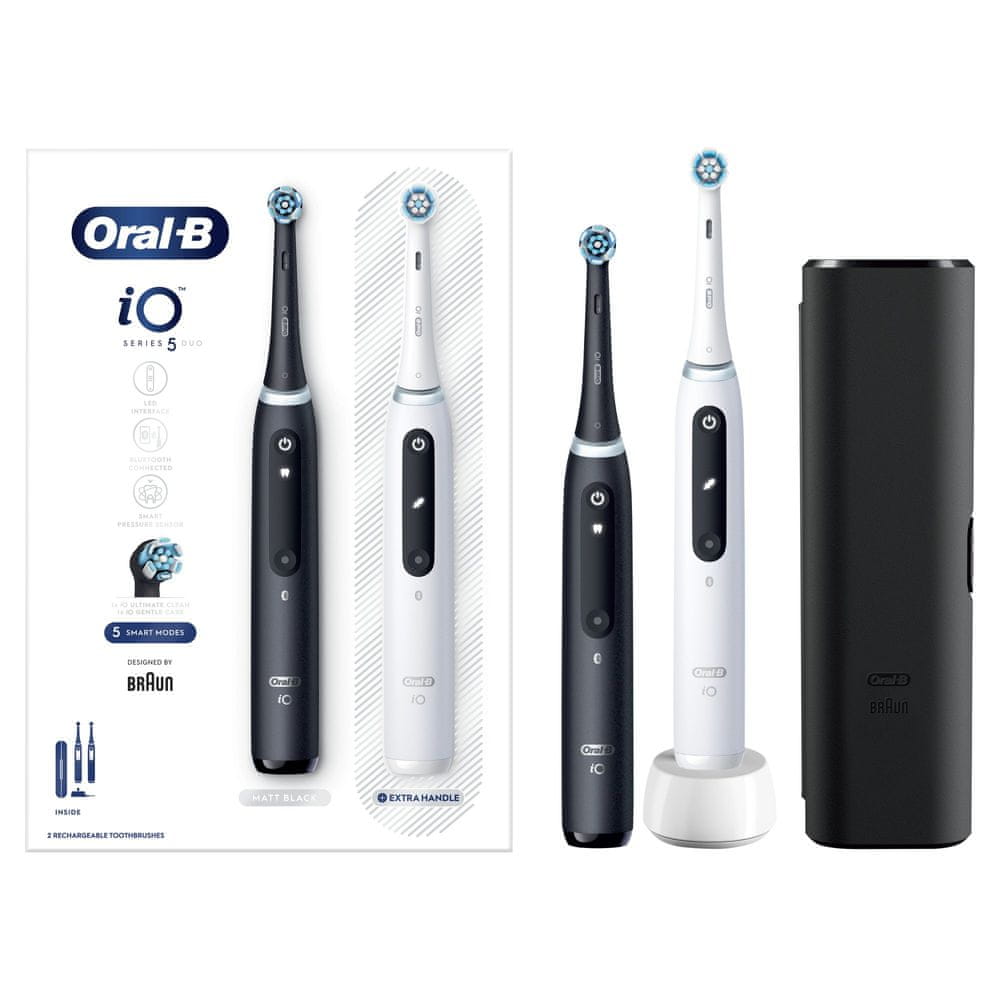 Oral-B magnetické zubní kartáčky iO Series 5 Duo Black/White