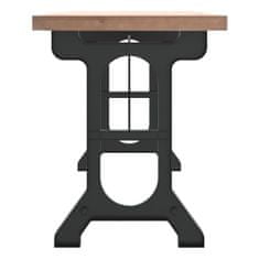 Vidaxl Jídelní stůl 110 x 65 x 82 cm masivní jedlové dřevo a železo
