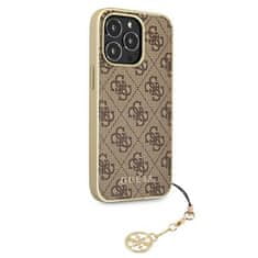 Guess Kryt Guess GUHCP13LGF4GBR Apple iPhone 13 Pro brown hardcase 4G Charms Collection