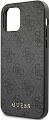 Guess Kryt Guess GUHCP12MG4GFGR Apple iPhone 12/12 Pro grey hard case 4G Metal Gold Logo