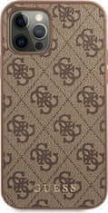 Guess Kryt Guess GUHCP12MG4GFBR Apple iPhone 12/12 Pro brown hard case 4G Metal Gold Logo