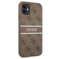 Guess Kryt Guess GUHCN614GDBR Apple iPhone 11 brown hardcase 4G Stripe