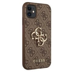 Guess Kryt Guess GUHCN614GMGBR Apple iPhone 11 brown hardcase 4G Big Metal Logo