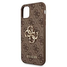 Guess Kryt Guess GUHCN614GMGBR Apple iPhone 11 brown hardcase 4G Big Metal Logo