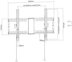 MAX sklopný držák MTM7870T pro TV 37"-80", černá