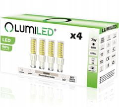 LUMILED 4x LED žárovka G9 CAPSULE 7W = 60W 670lm 4000K Neutrálni bílá 360°