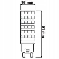 LUMILED 4x LED žárovka G9 CAPSULE 7W = 60W 670lm 6500K Studená bílá 360°