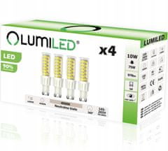 LUMILED 4x LED žárovka G9 CAPSULE 10W = 75W 970lm 4000K Neutrálni bílá 360°