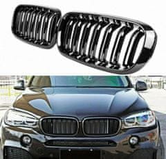 UNI Přední maska ledvinky Double-line BMW X5 X6 F15/F16 2013-2018 černá