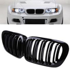 UNI Přední maska ledvinky Double-line BMW 3 E46 1998-2005 Coupe M3 černá