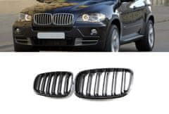 UNI Přední maska ledvinky Double-line BMW X5 E70 X6 E71 2007-2013 karbon