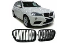 UNI Přední maska ledvinky Double-line BMW X3 F25 2011-2013 černá