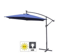 Aga Zahradní slunečník konzolový EXCLUSIV LED 300 cm Dark Blue