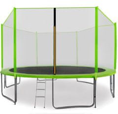 Aga Sport Pro Trampolína 400 cm Light Green + ochranná síť + žebřík + kapsa na obuv