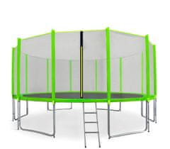 Aga Sport Pro Trampolína 460 cm Light Green + ochranná síť + žebřík + kapsa na obuv