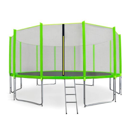 Aga Sport Pro Trampolína 500 cm Light Green + ochranná síť + žebřík + kapsa na obuv