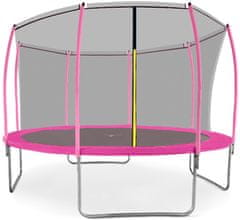 Aga Sport Fit Trampolína 366 cm Pink + vnitřní ochranná síť