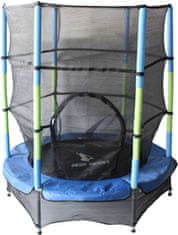 Aga Dětská trampolína 140 cm Green/Blue + ochranná síť